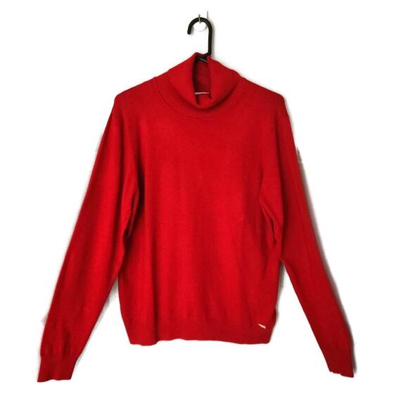 Calvin Klein Women's Red Turtle Neck Sweater XL - Picture 3 of 6